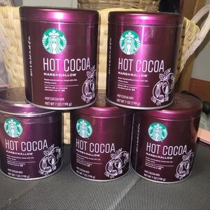 5 Containers of Starbucks Hot Cocoa